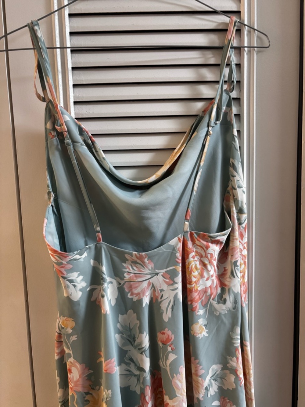 Abercrombie & Fitch floral satin cowl neck maxi slip dress - Picture 6 of 9